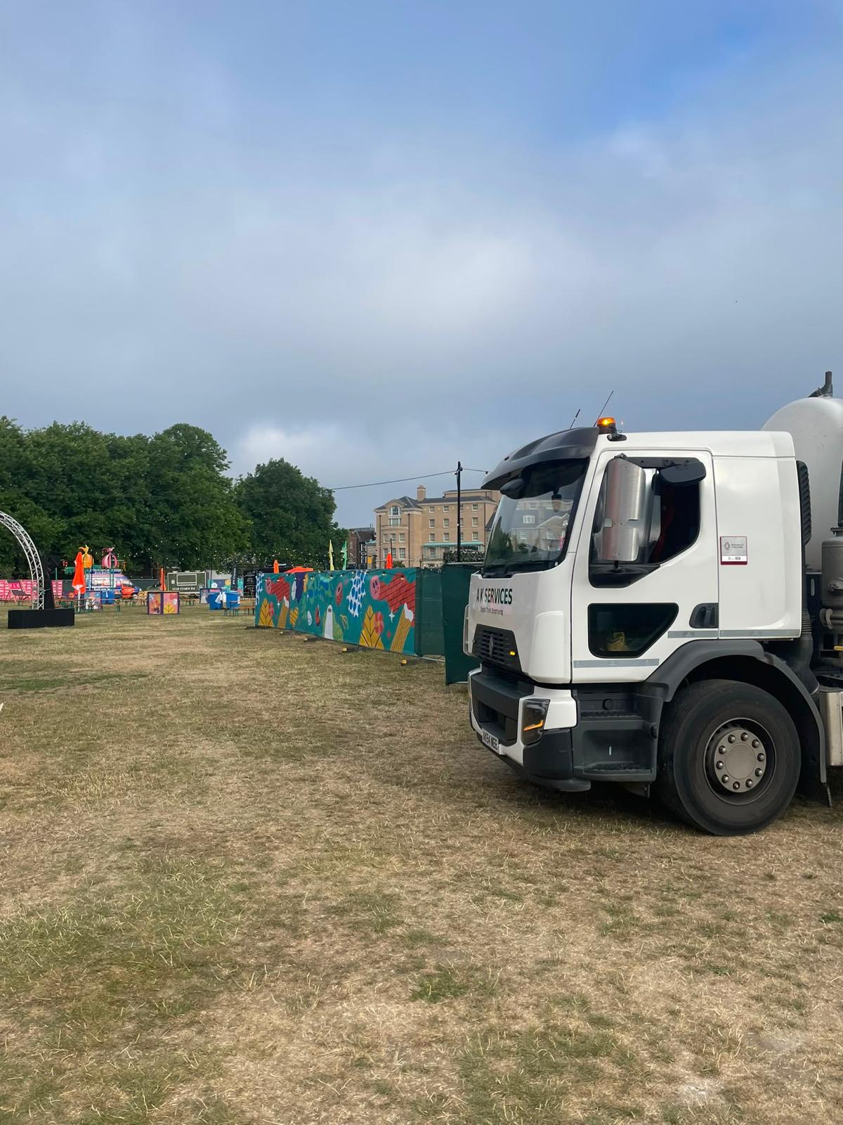 AK Services tanker at an event